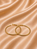Classic Textured Gold-Filled Hoop Earrings