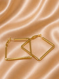 Modern Square Gold-Filled Hoop Earrings