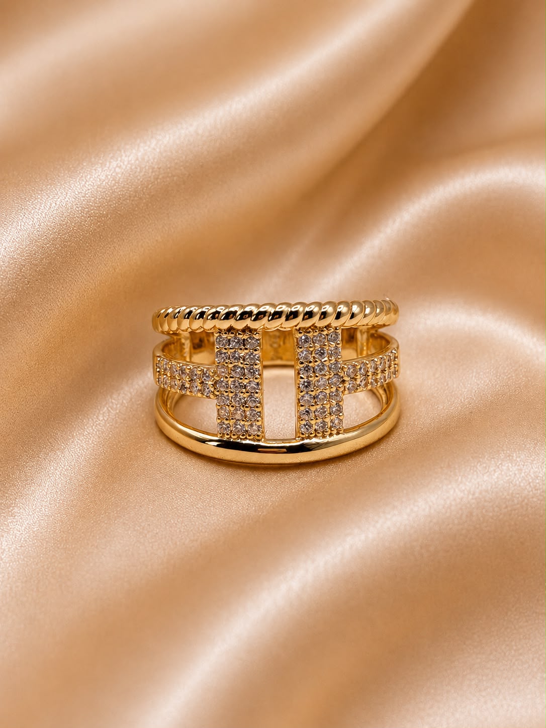 Aurora Pavé Gold-Filled Ring