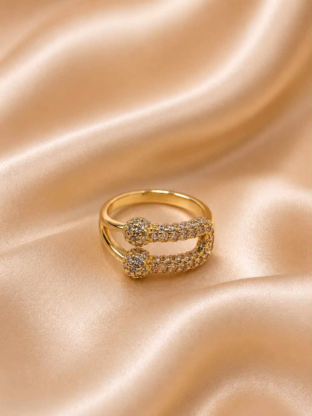 Celeste Pavé Open Gold-Filled Ring