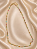 Pastel Gemstone Station Necklace